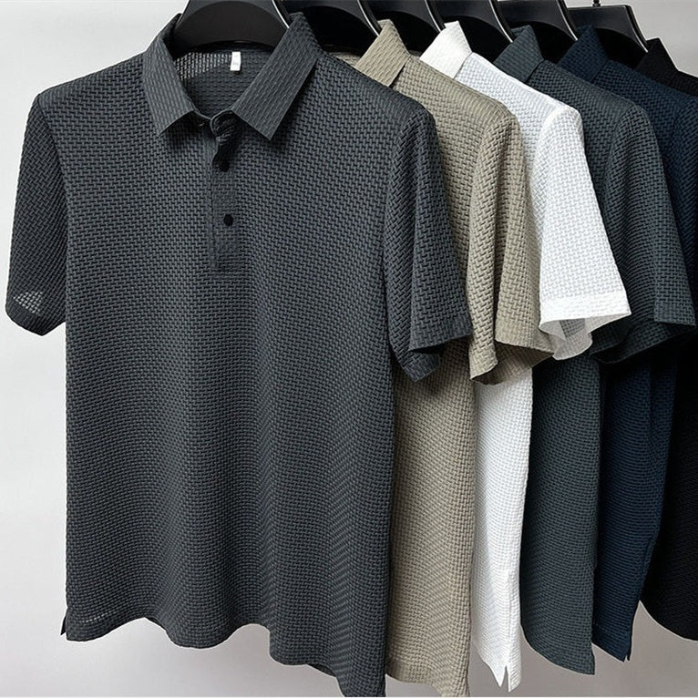 Mens Mesh Polo Shirt for Summer Wear