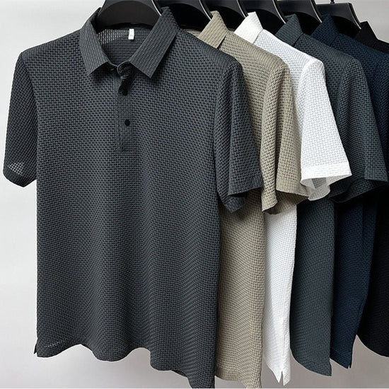 Mens Mesh Polo Shirt for Summer Wear