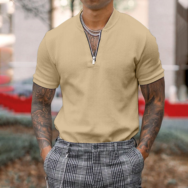 Casual Polo Shirt for Men Short Sleeve Top