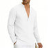 Mens Linen Long Sleeve Shirt for Casual Wear