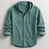 Mens Hooded Linen Shirt for Casual Wear
