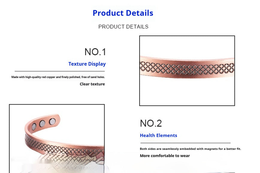 Purple Copper Bracelet for Women