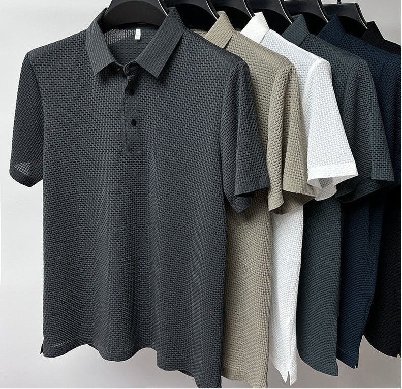 Mens Mesh Polo Shirt for Summer Wear
