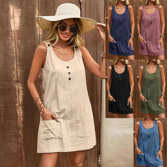 Sleeveless Midi Dress for Women