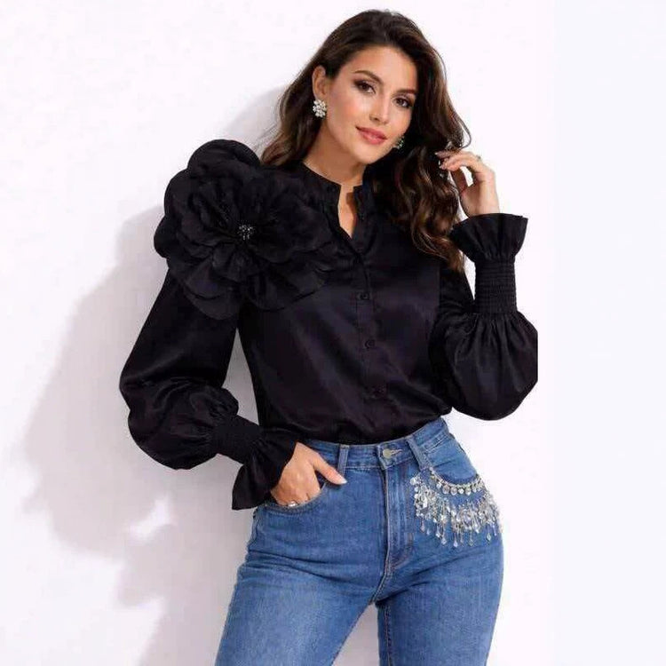 Lantern Sleeve Blouse for Women